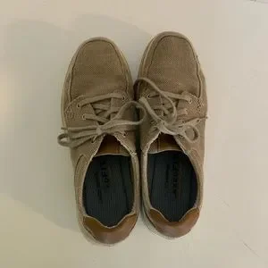 Skechers | Shoes | Skechers Mens Tan Tweed Fabric Lace Up  display picture 3